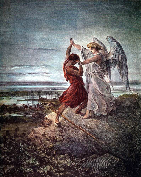 Jacob and the Angel – Gustav Dore