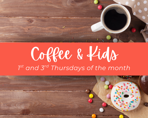 coffee and kids graphic