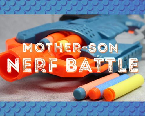 mother son nerf battle graphic